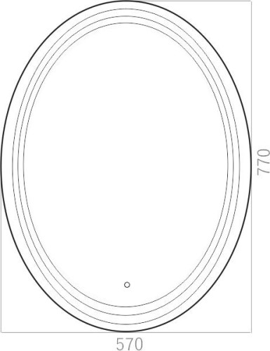 Зеркало AZARIO VIGO 570х770 c подсветкой и диммером, сенсорный выключатель (LED-00002522)