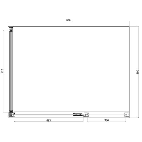 Душевое ограждение Azario ONTARIO 900х1200х2000 L, без поддона, прозрачное стекло 8 мм с узором, цвет профиля золото (AZ-NBB1231-L 900 GOLD)