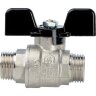 Кран шаровой полнопроходной НР/НР бабочка 1/2" Stout