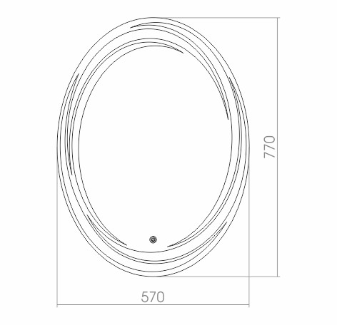Зеркало AZARIO Нормандия 570х770 LED-подсветка с диммером, сенсорный выключатель (ФР-00000936)