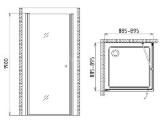 Душевой уголок Gemy New Rockcoco S03171C