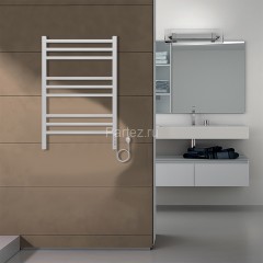 Полотенцесушитель электрический AZARIO ANCONA 500/800 квадрат, 9 секций, диммер справа, белый (AZ718