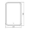 Зеркало AZARIO Мальта-ТХ 550х800 сенсорный выключатель, теплый - холодный свет (LED-00002698)