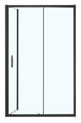 Душевое ограждение AZARIO 1200х800х2000,БЕЗ ПОДДОНА, прозрачное стекло 6 мм, открывание направо, цвет профиля черный (AZ-ND1131-R 1200 BLACK)