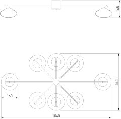 Потолочная люстра Eurosvet 70220/8 латунь