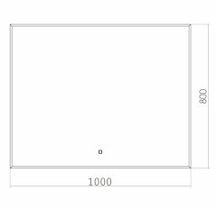 Зеркало AZARIO Алмина 1000х800 c подсветкой и диммером, сенсорный выключатель (ФР-00002158)