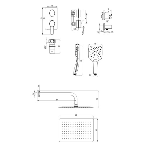 Смеситель Lemark Atlantiss LM3249C для душа, встраиваемый