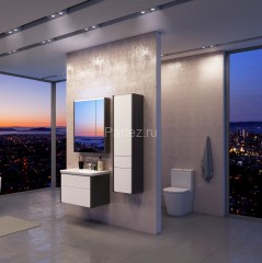 Z_RONDA Шкаф-колонна правый, белый глянец/антрацит