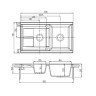 Кухонная мойка AQUATON Делия 87, две чаши, серый шелк (1A716232DE250)