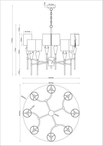 Подвесная люстра Moderli V10030-8P