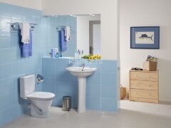 Унитаз-компакт Santek Алькор с сидением стандарт, косой выпуск (1.WH30.2.196)