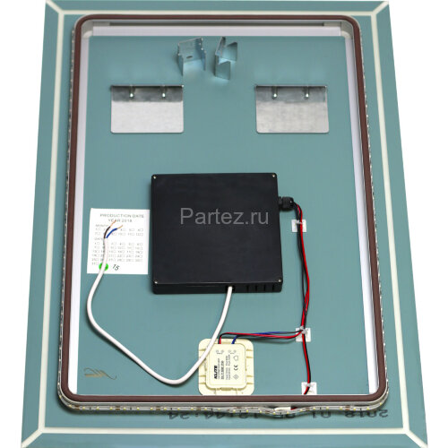 Зеркало с LED-подсветкой MELANA-8060 подогрев/часы/космет.зеркало (MLN-LED091)