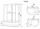 Timo Standart T-6620 Silver R душевая кабина (120*85*220), шт