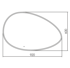 Зеркало AZARIO OMEGA 920*600 c подсветкой и диммером, бесконтактный сенсор (LED-00002556)