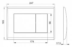 Кнопка смыва Alcadrain, хром - глянцевая (M271)