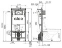 Инсталляция Alcadrain AM101/1120-4:1 RU для унитаза с белой клавишей смыва M670 (AM101/1120-4:1 RU M