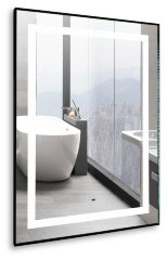 Зеркало AZARIO Саурон 600х800 вертикальное, c подсветкой и диммером, сенсорный выключатель (LED-0000