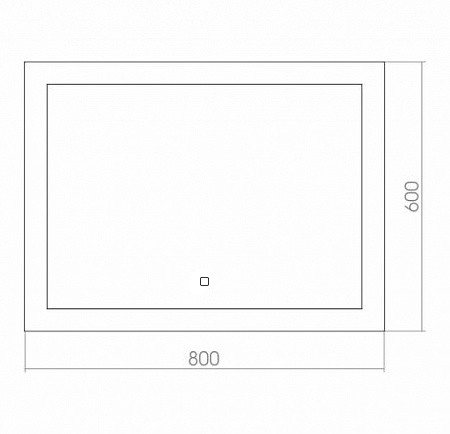 Зеркало AZARIO Норма-6 800х600 (c подсветкой и диммером, часы+сенсор выкл + подогрев+ радио, bluetoo