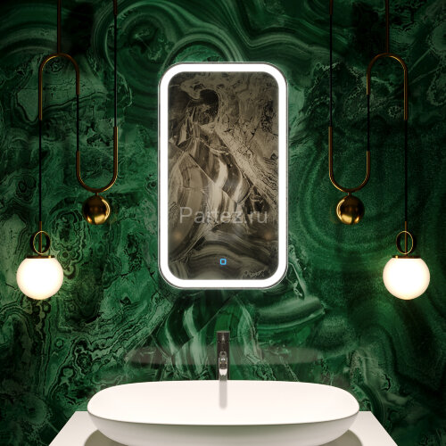 Зеркало AZARIO Мальта 400х700 LED-подсветка с диммером, сенсорный выключатель (ФР-00001372)