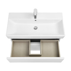 Тумба под раковину Roca Oleta 80 подвесная, 2 ящика, белый глянец (A857640806)