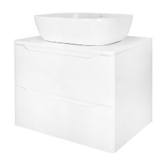 Тумба Azario LOTOS 60/2 600х460х500 подвесная, без раковины, белый глянцевый (CS00084142)