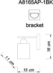 Бра Arte Lamp A8165AP-1BK