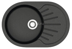 Кухонная мойка AZARIO Flora 730x450x215 искусственный мрамор, цвет черный (CS00079913)