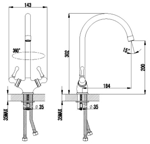 Смеситель для кухни Lemark Plus Balance LM1305C