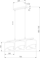 Подвесной светильник TK Lighting 4824 Grant Black