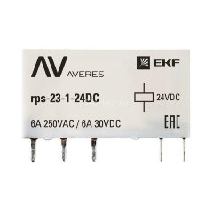 Реле промежуточное РП slim 23/1 6А 24В DC AVERES EKF rps-23-1-24DC