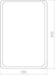 Зеркало AZARIO Мальта-лофт 600х800 рама пластик (ФР-00002427)