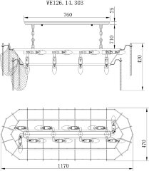 Подвесная люстра Wertmark WE126.14.303