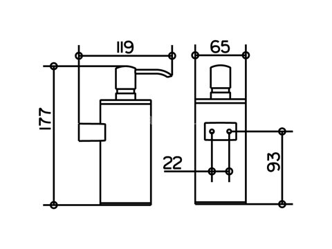 Дозатор жидкого мыла Keuco Plan подвесной, хром (14953010100)