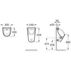 Писсуар Roca Chic с верхним подводом