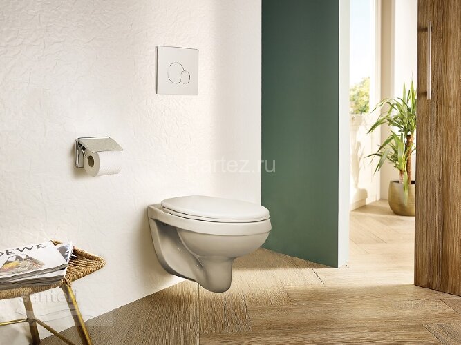 Пэк: Santeri Альфа комфорт подвесной унитаз с сиденьем + инсталляция + панель смыва