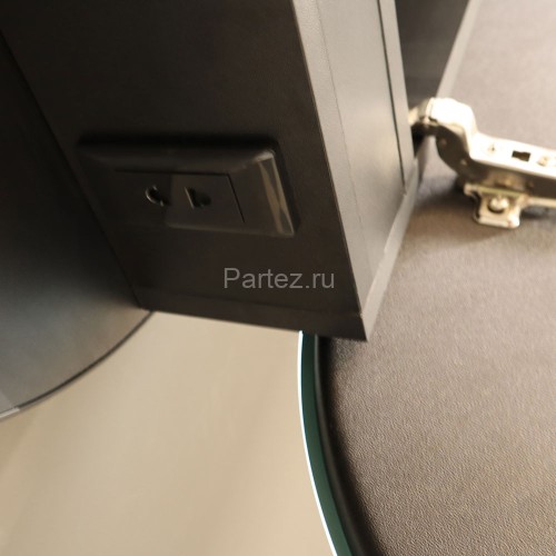 Зеркало-шкаф AZARIO Soho Black 500х1000 - 3.1 ЖК-часы, подогрев, сенсорный выключатель с функцией ди