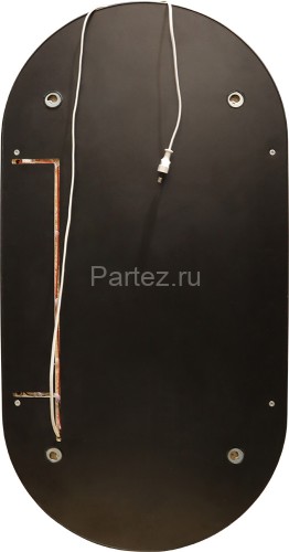 Зеркало-шкаф AZARIO Soho Black 500х1000 - 3.1 ЖК-часы, подогрев, сенсорный выключатель с функцией ди