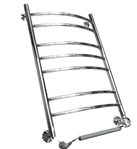 Полотенцесушитель электрический ДВИН L Electro лесенка 60/50, диммер справа, полированный (462708785