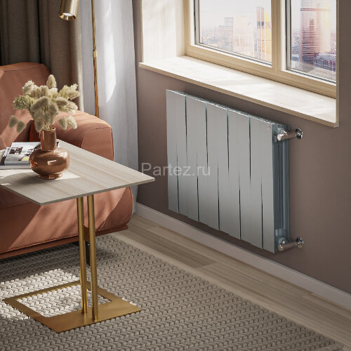 Биметаллический радиатор Royal Thermo PianoForte  500/100-10 (Silver Satin)