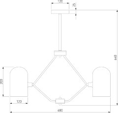 Потолочная люстра Eurosvet 60157/5 латунь