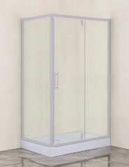 Душевое ограждение LORANTO 120х80х200 R/L с низким поддоном 13см, прозрачное закаленное стекло 6мм, профиль хром (CS-6128C 120)