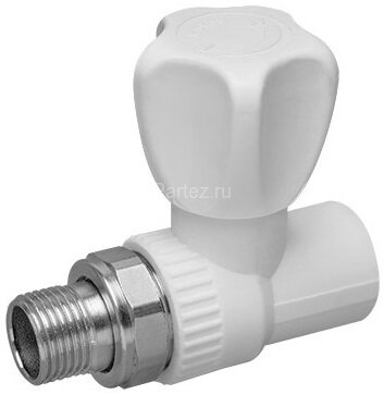 Кран радиаторный PPR прямой D20х1/2" MeerPlast