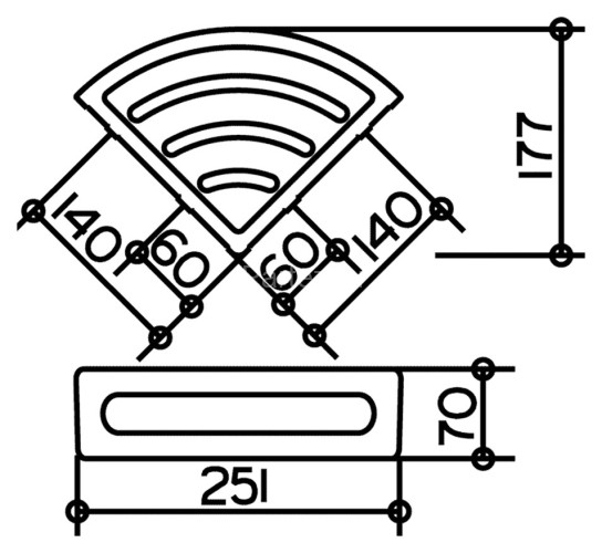Угловая корзинка для душа Keuco Elegance, хром (11657010001)