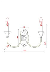 Бра Arte Lamp A4094AP-2PB