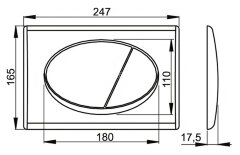 Кнопка смыва Alcadrain, золотая (M75)