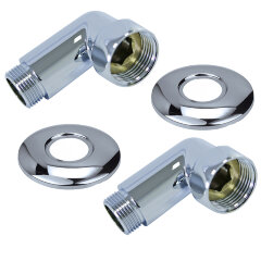 Соединение угловое Двин для полотенцесушителей г/ш 1&quot;х3/4&quot; хром Smart (1 пара)