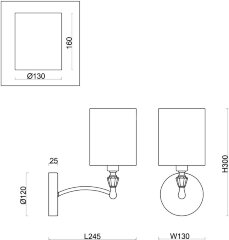 Бра Freya FR1007WL-01BS