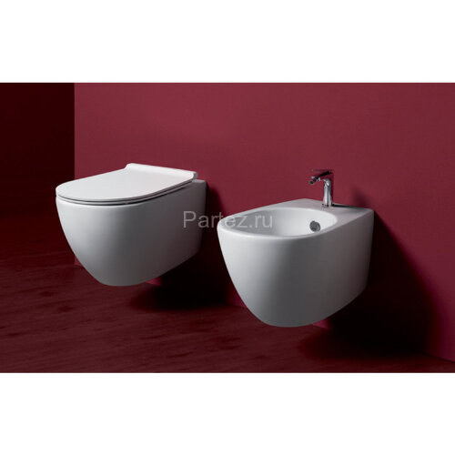 Унитаз подвесной Simas Vignoni "Rimless" 365х560х340 безободковый, с креплением F85, белый матовый (