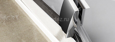 Душевой уголок Ravak Pivot PSKK3-100, профиль хром, стекло прозрачное