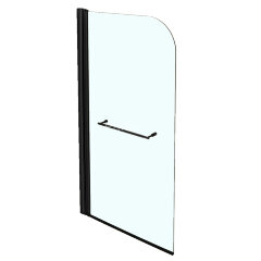 Шторка для ванны распашная Jacob Delafon Odeon Up 80х145 цвет профиля черный (E4932-BL)